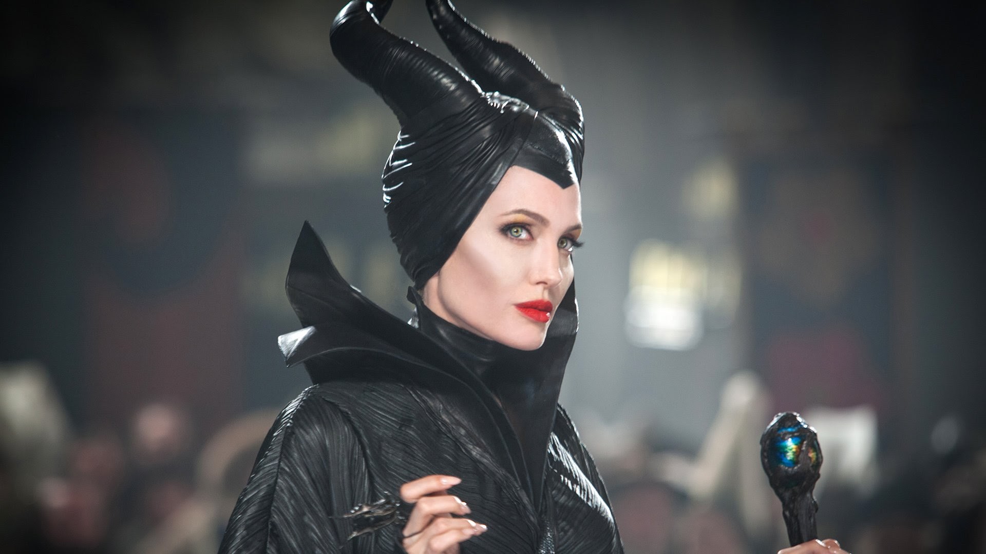 Mũ đội đầu sừng Tiên hắc ám Maleficent sừng dài 23cm hóa trang Halloween cho trẻ em và người lớn