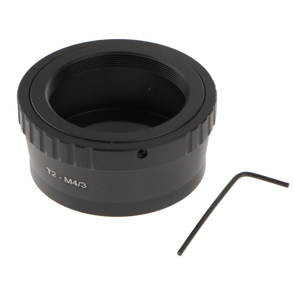 2 Pieces T2 Mount Lens Adapter to M 4/3 for  Cameras Telescope