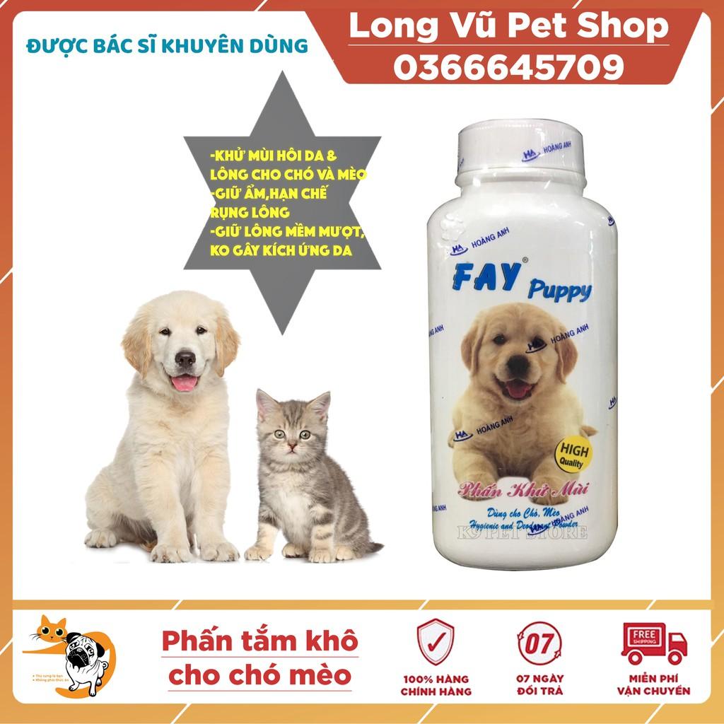 Phấn tắm khô FAY Puppy 120gr khử mùi cho chó mèo con