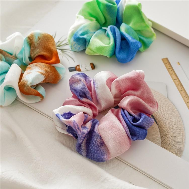 Dây Cột Tóc Scrunchies Màu Loang Phong Cách Hàn Quốc Chất Liệu Vải Satin - Mã DT016