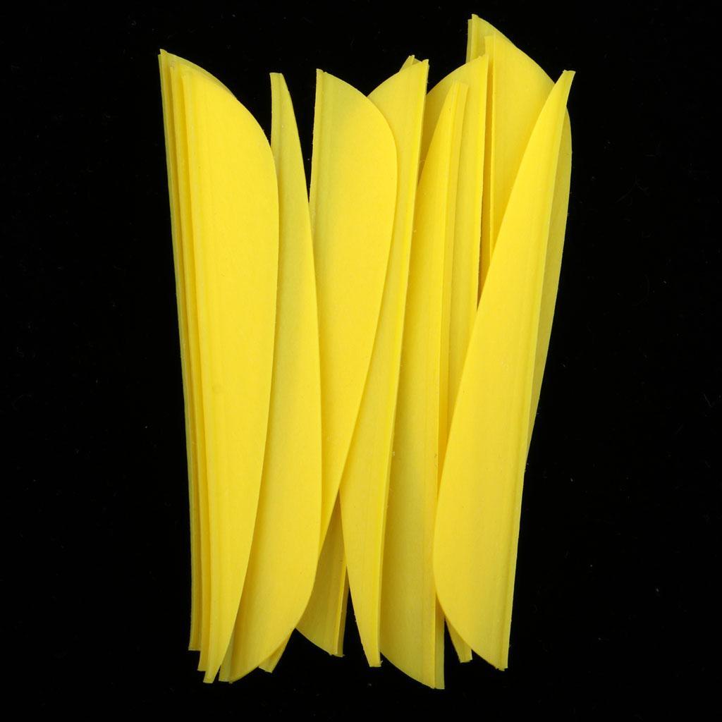 12 or 36Pcs 4 inch Archery Arrow Feather Plastic Vanes Fletching Fletches