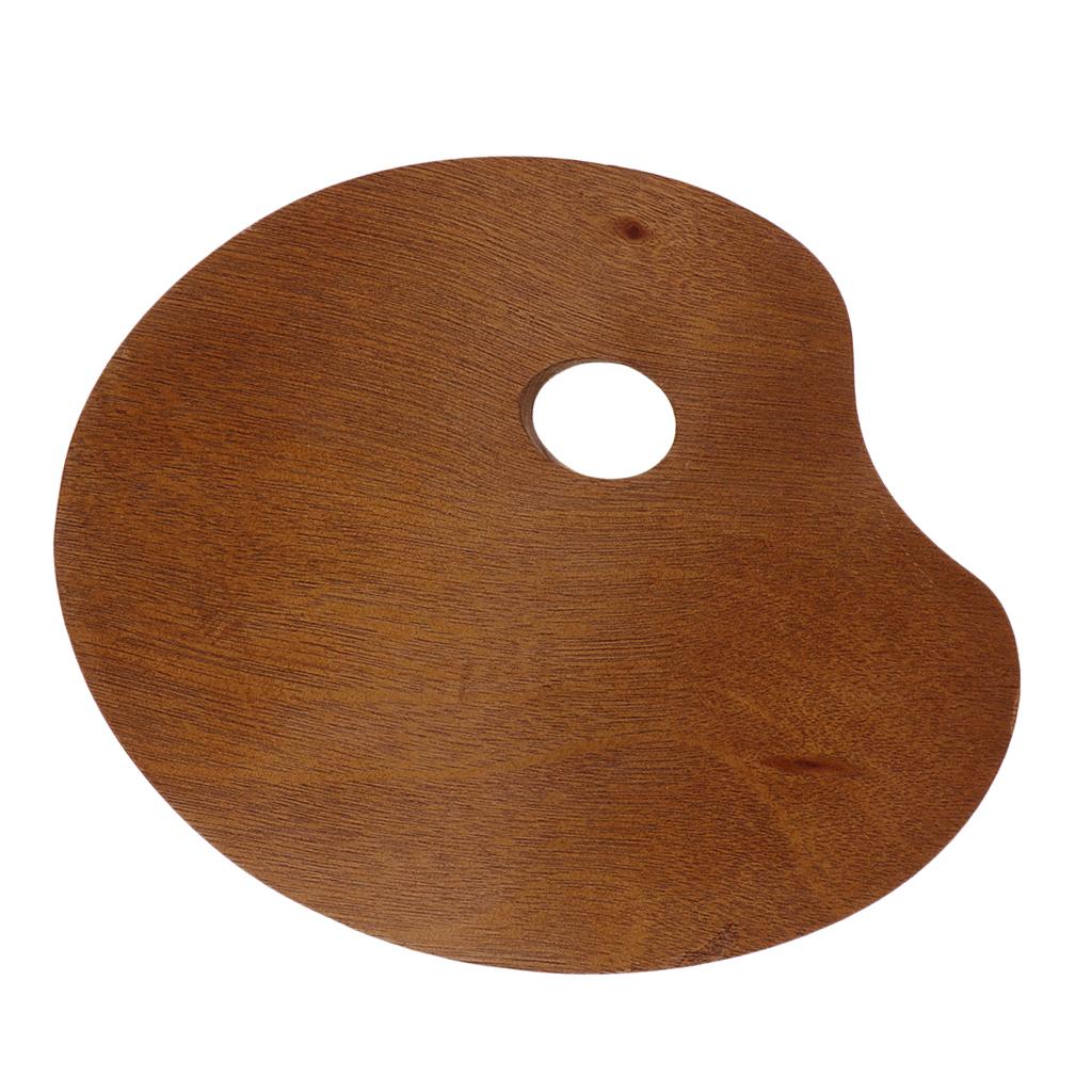 Wood Paint Tray Palette for Watercolor Oil Acrylic Paint Art Oval