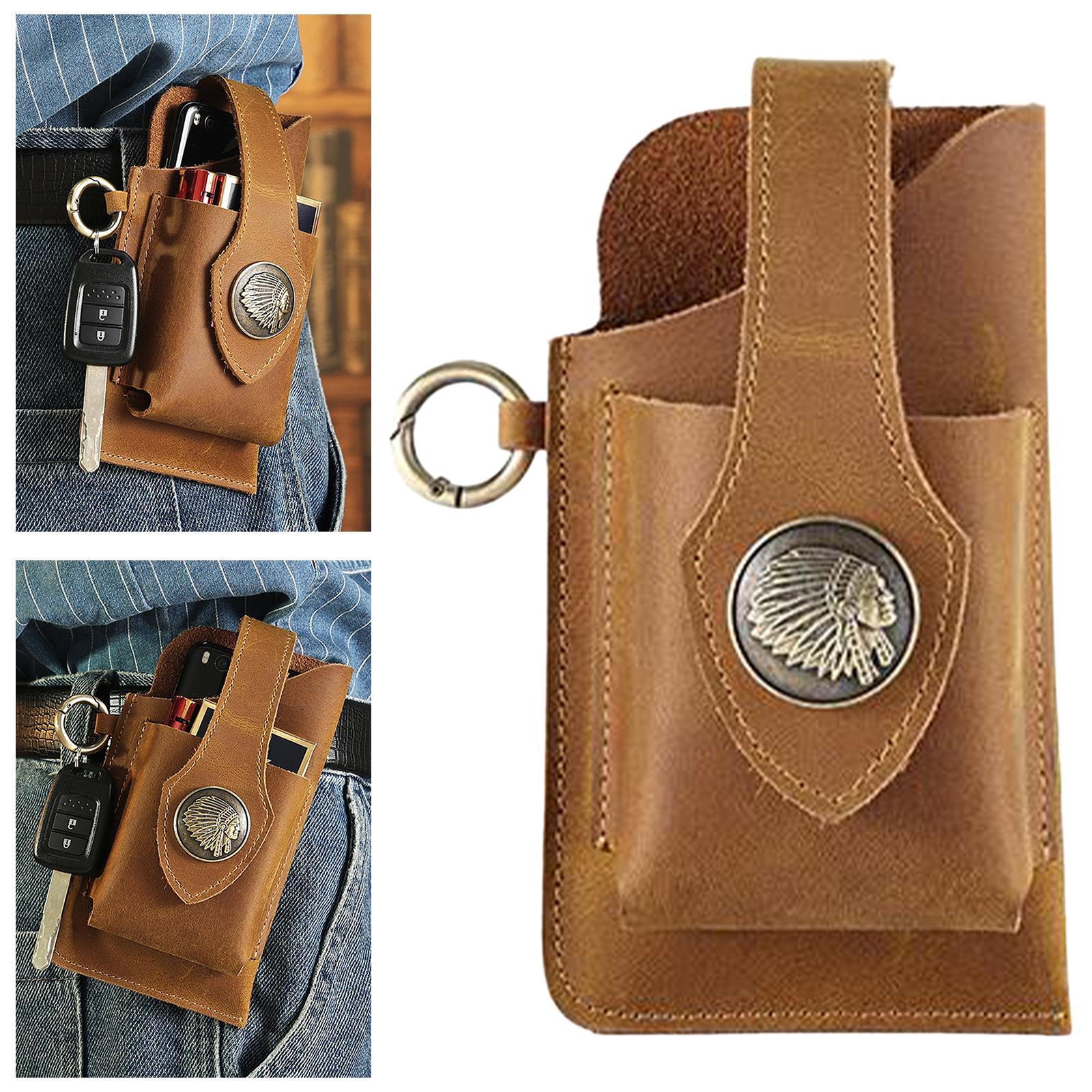 Leather Phone   Phone Waist Bag with Key Holder Wallet Phone Case Pouches Pocket