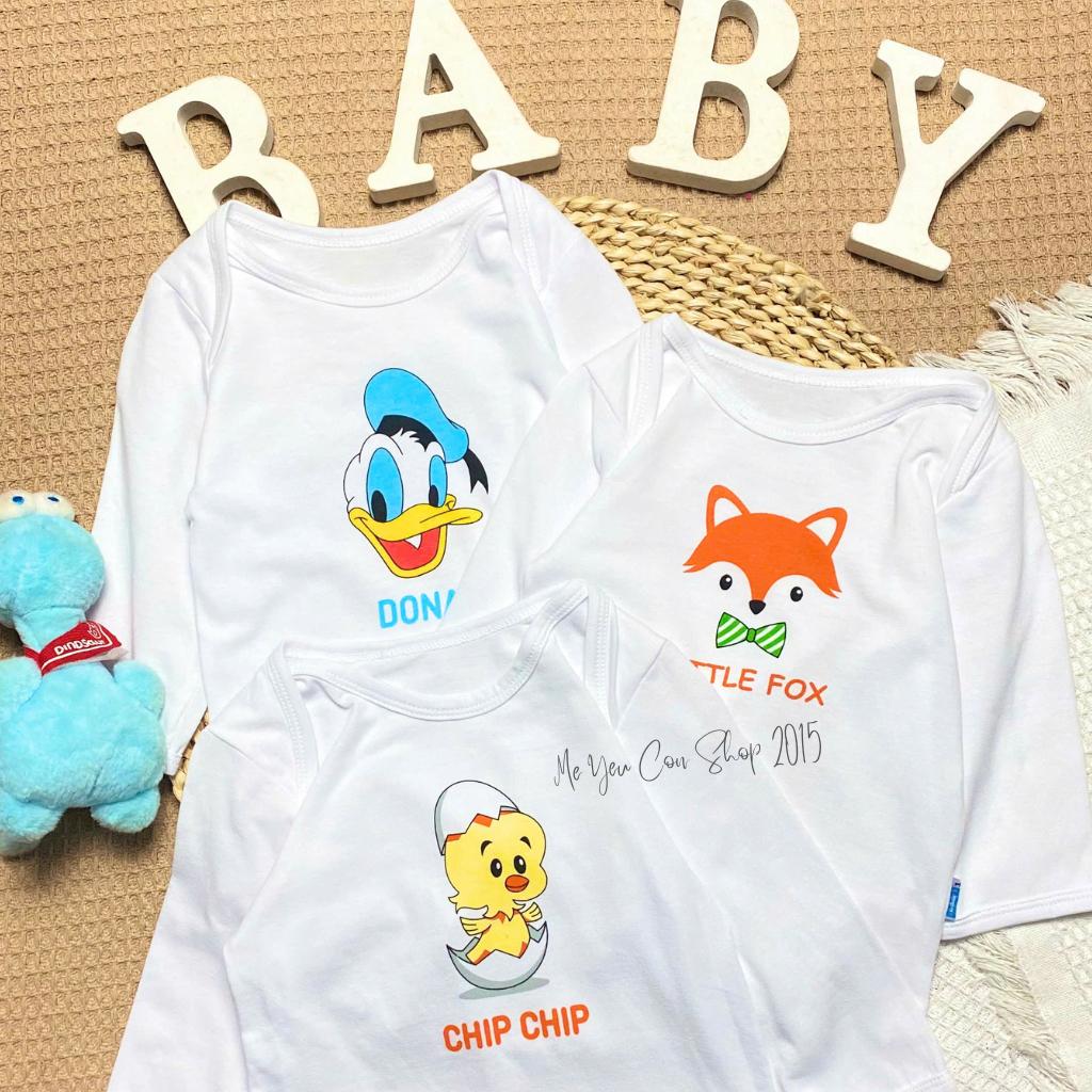 (4-9kg) Bộ Quần Áo Tay Dài Chồm Vai Cotton Thoáng Mát, Thấm Hút Mồ Hôi Cho Bé Trai/ Bé Gái - Bibo KT - Cáo Nhỏ