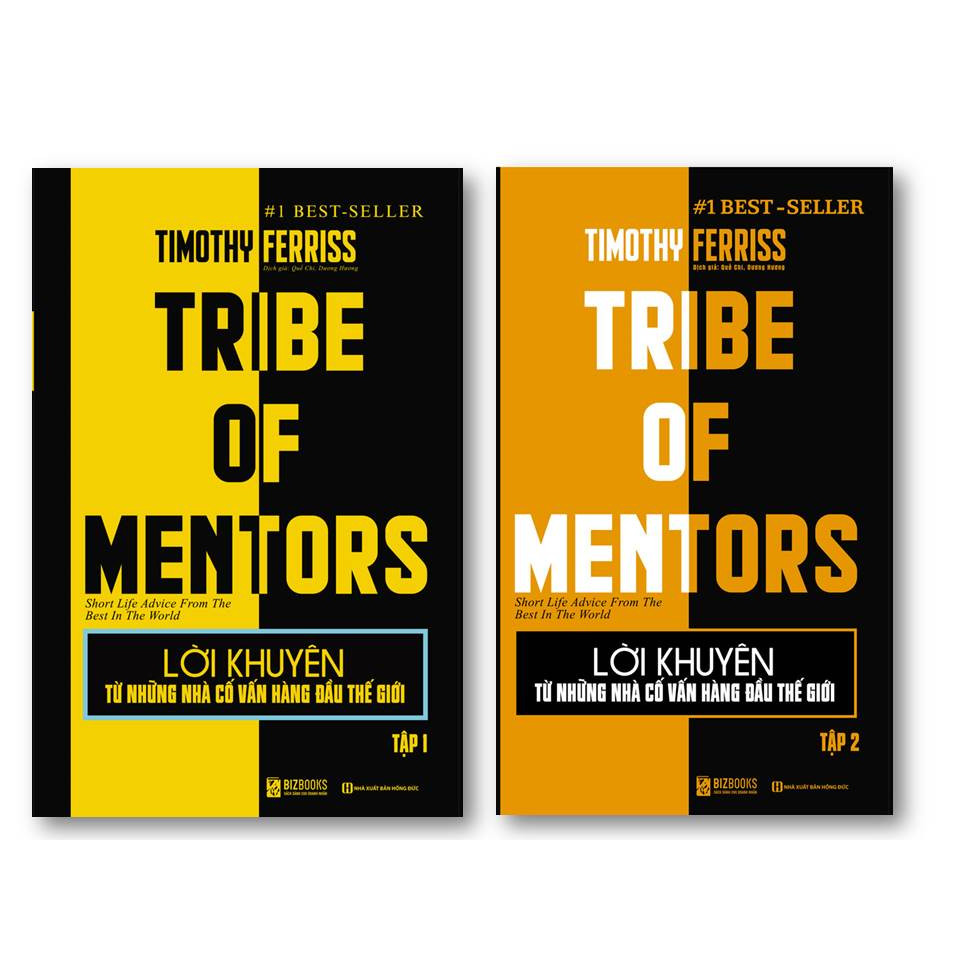 Bộ 2 Cuốn Sách  Lời khuyên từ những nhà cố vấn hàng đầu thế giới – Tribe of mentor  và   kt
