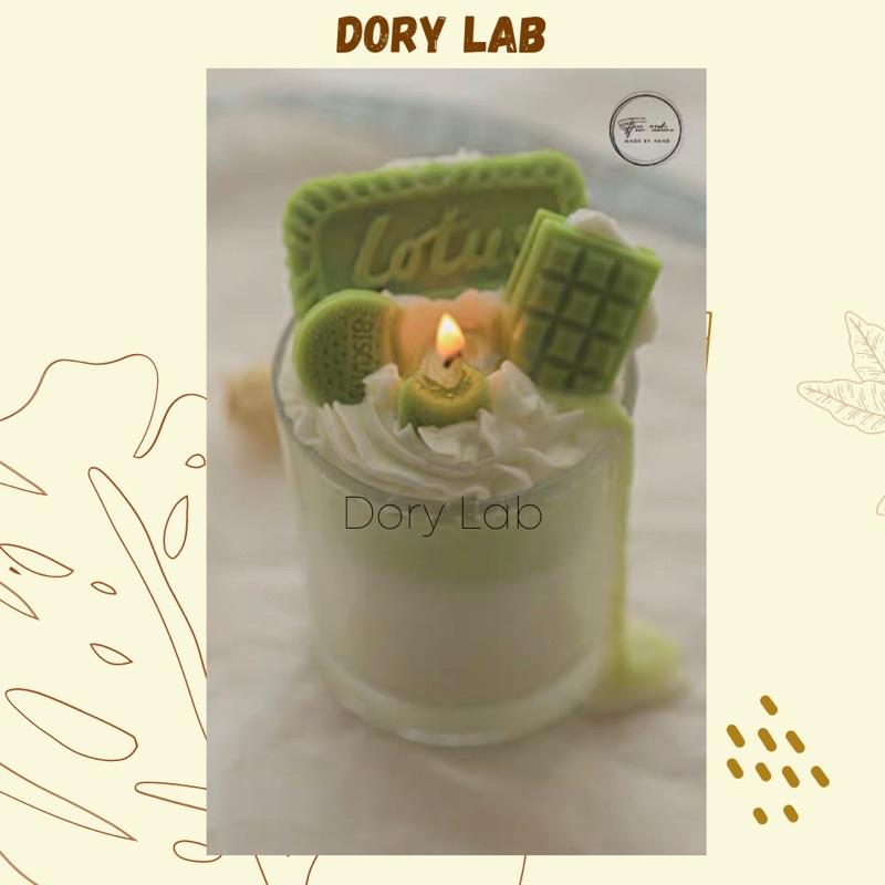 Nến Thơm Ly Bánh Quy Matcha Hàn Quốc Handmade - Dory Lab