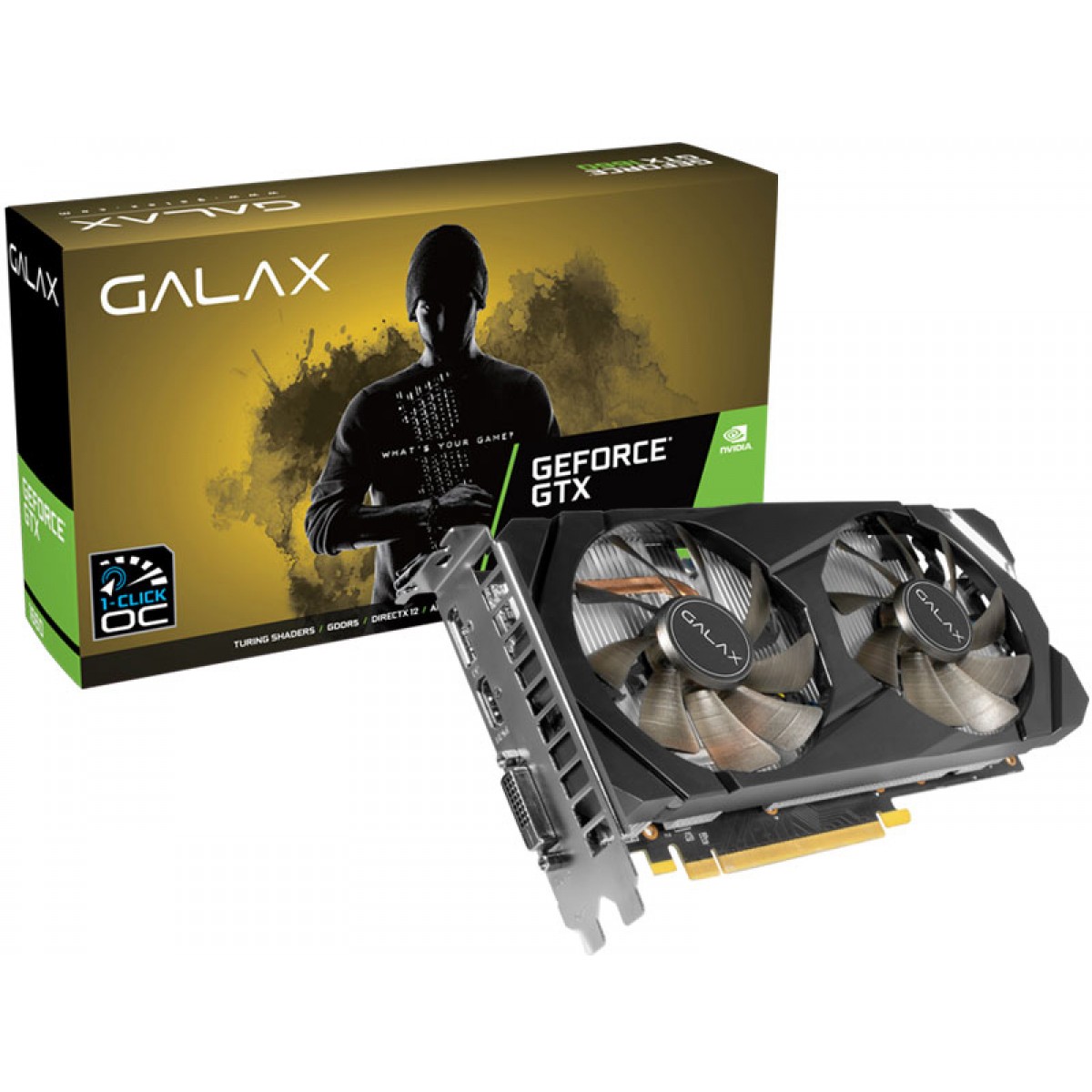 Card Màn Hình VGA Galax GeForce GTX 1660 Super  6GB GDDR6 (1-Click OC) 60SRL7DSY91S BLACK - Hàng Chính Hãng