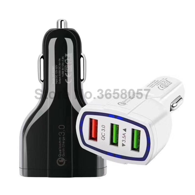 QC3.0 Bộ sạc xe hơi nhanh 3.0 Bộ sạc nhanh 3 xe tải USB Bộ sạc bộ sạc toàn cầu sạc nhanh cho điện thoại di động