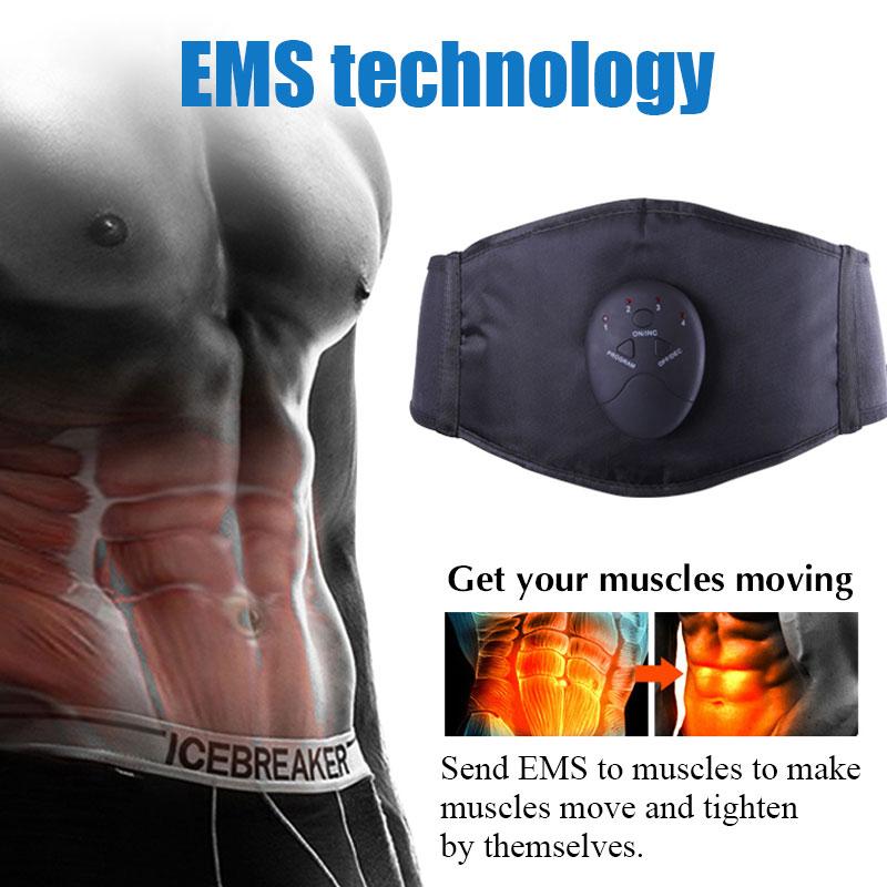 6-Chế Độ Sạc EMS Tập Cơ Bụng Dây Tập Thể Dục Giảm Cân ABS Kích Thích Cơ Thể Điện Tử Đai Định Hình Unisex