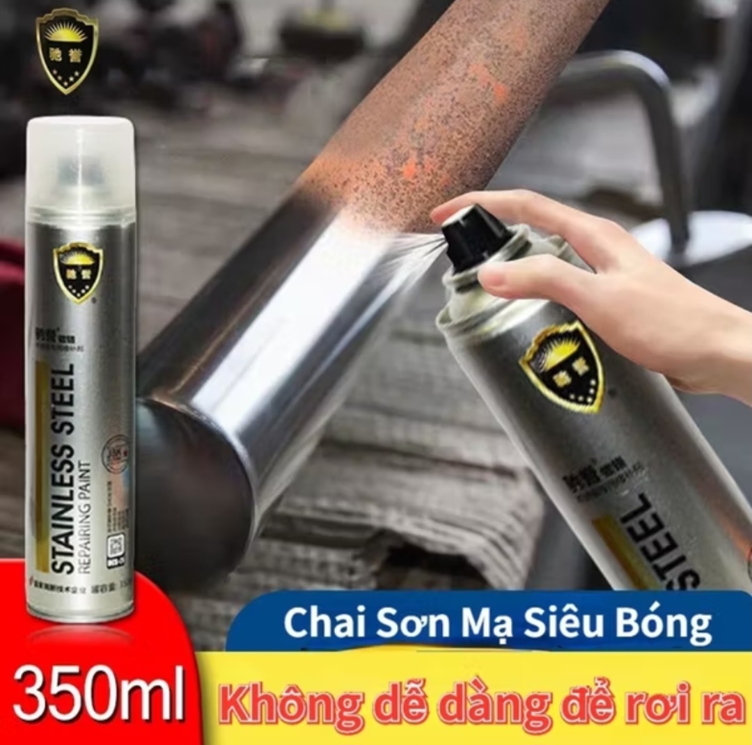CHAI SƠN XỊT SÁNG MẠ MÀU INOX XỊT TRANG TRÍ CHỊU NHIỆT ĐỘ CAO HÀNG CHUẨN CHẤT LƯỢNG