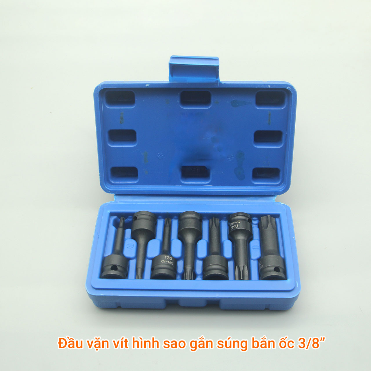 Đầu vặn vít hình sao gắn súng bắn ốc 3/8&quot; thép Cr-MO T20 - T60