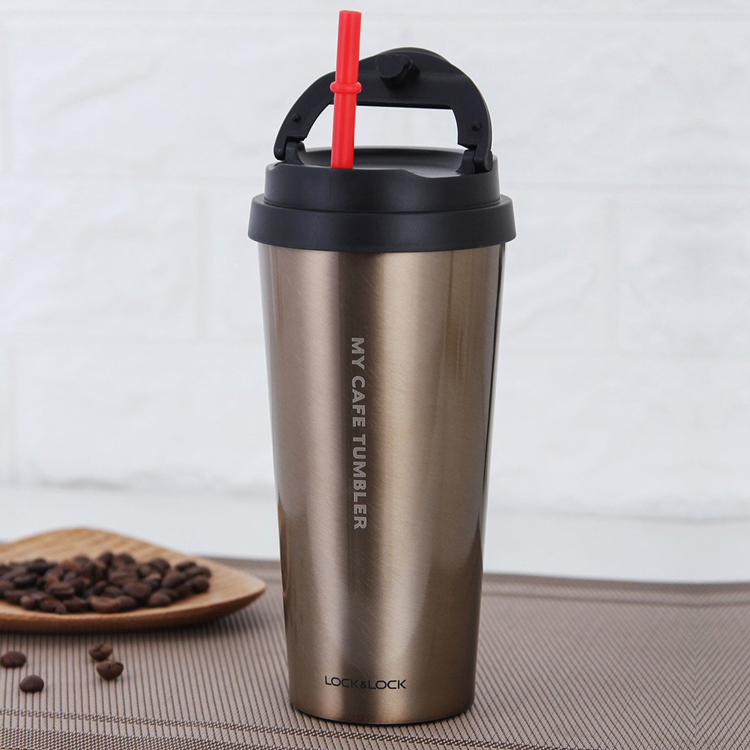 Ly Giữ Nhiệt Bằng Thép Không Gỉ Lock&Lock Clip Tumbler LHC4151GOD - Gold
