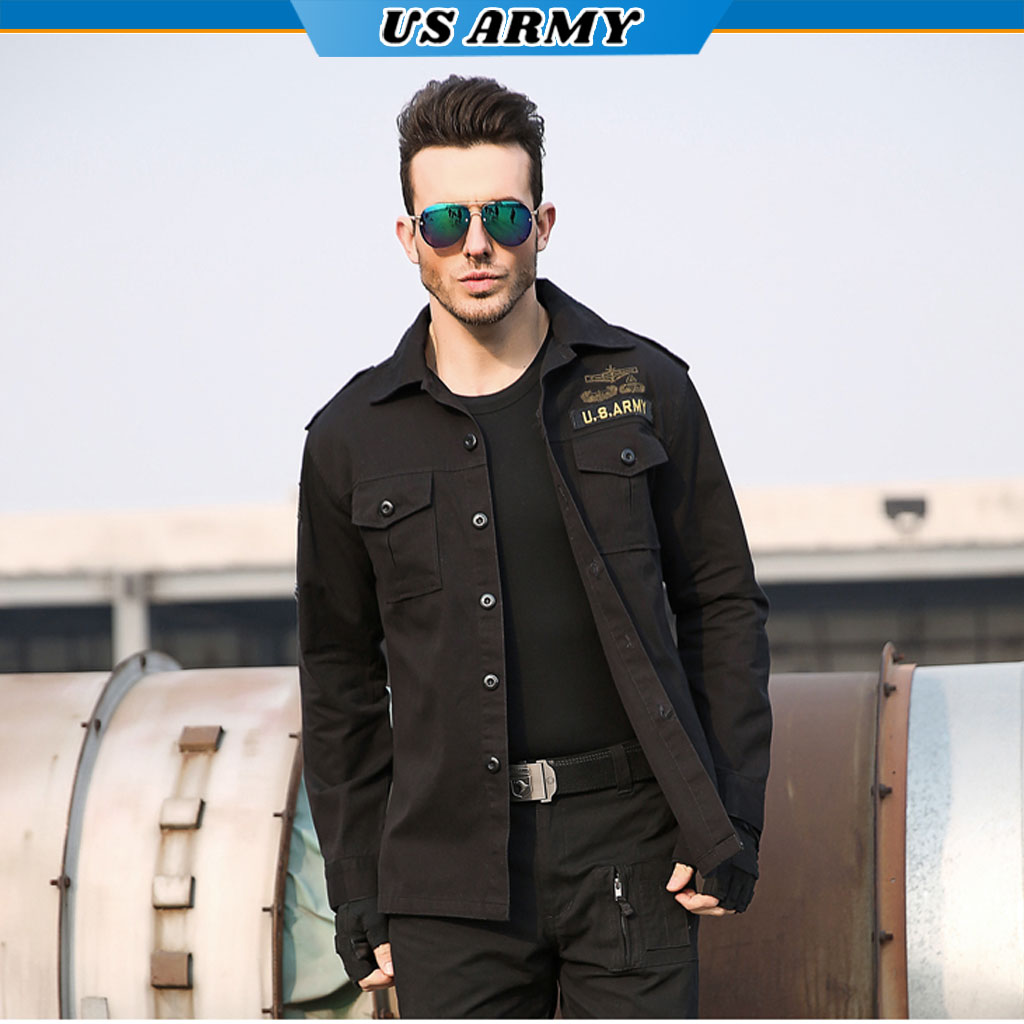 Mua Áo Sơ Mi Dài Tay Lính Mỹ U458 US ARMY, Chất Liệu Vải Kaki Cao Cấp Thiết Kế Túi Hộp Phong Cách Loại Xịn- HÀNG CHÍNH HÃNG - L - Đen Mua Áo Sơ Mi Dài Tay Lính Mỹ U458 Us Army, Chất Liệu Vải Kaki Cao Cấp Thiết Kế Túi Hộp Phong Cách Loại Xịn- Hàng Chính Hãng - L - Đen