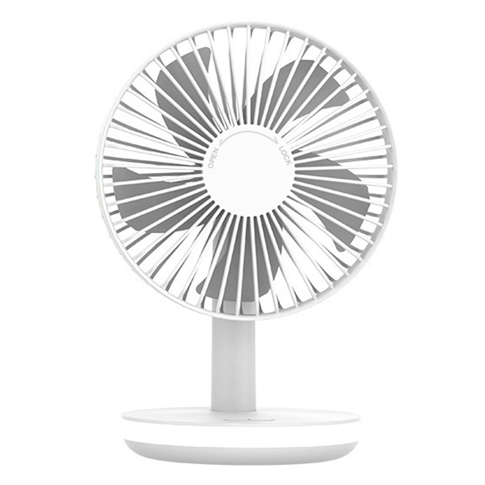 Quạt bàn có đèn LED 6 inch, Quạt cá nhân chạy bằng USB 3 tốc độ