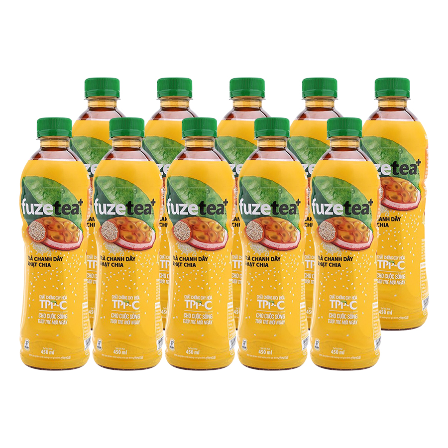 Lốc 24 Chai Trà Chanh Dây Và Hạt Chia Fuzetea+