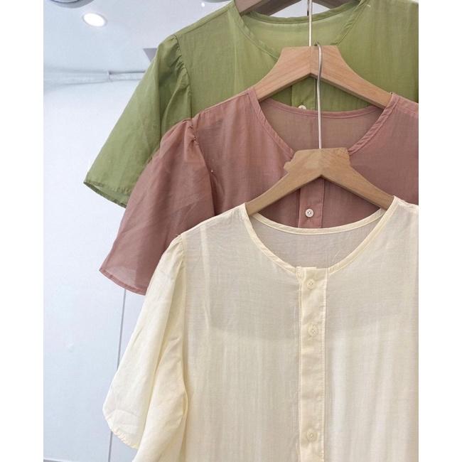 Set Váy Babydoll Suông Voan Tơ Màu Pastel Dáng Dài