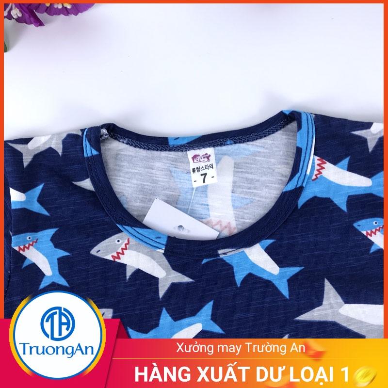 Bộ quần áo trẻ em cotton hình cá mập