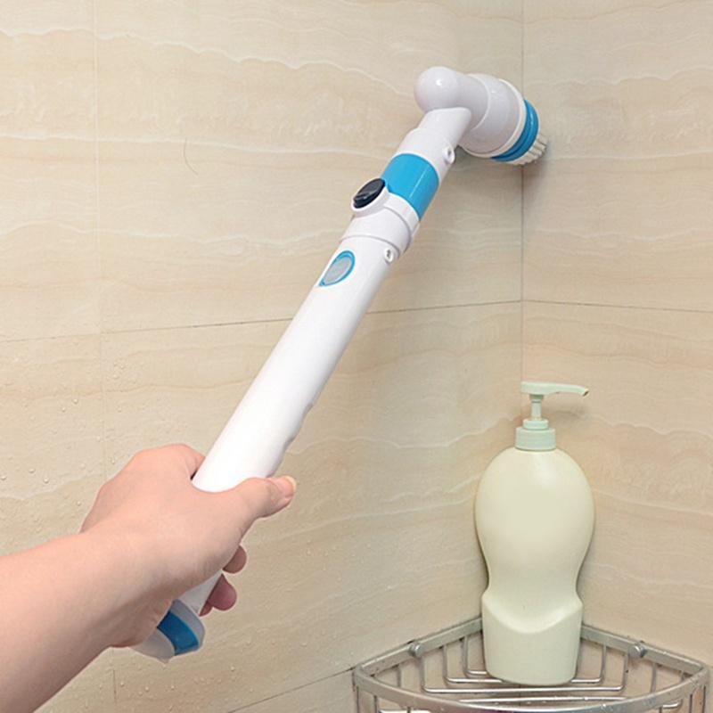 Bàn chải chà rửa vệ sinh đầu xoay Xiaomi chạy bằng điện cán dài sạc pin không dây dùng để làm sạch phòng tắm