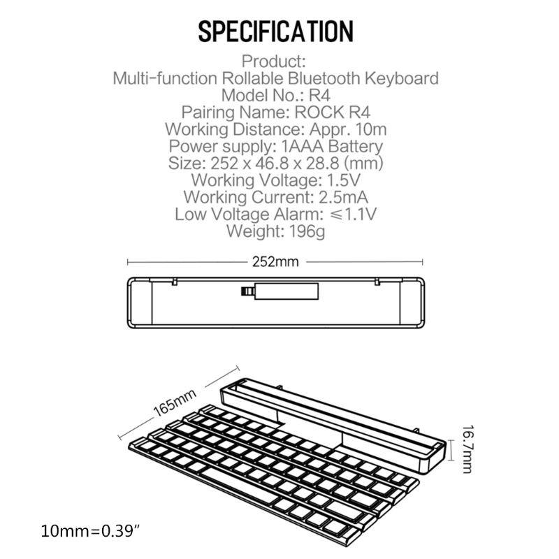 Bàn Phím R4 Bluetooth Không Dây Cho Ios Android Windows