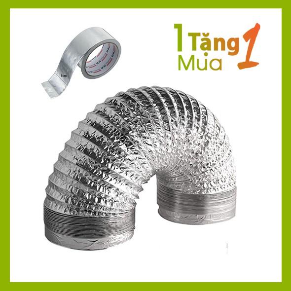 Ống hút mùi d150 TẶNG Băng dính bạc cuốn cách nhiệt