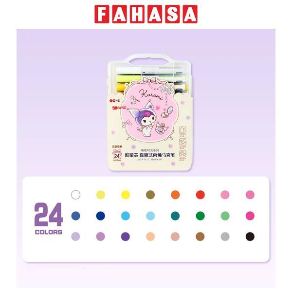 Hộp 24 Màu Vẽ Acrylic Marker Kuromi - iiGEN YZ880576