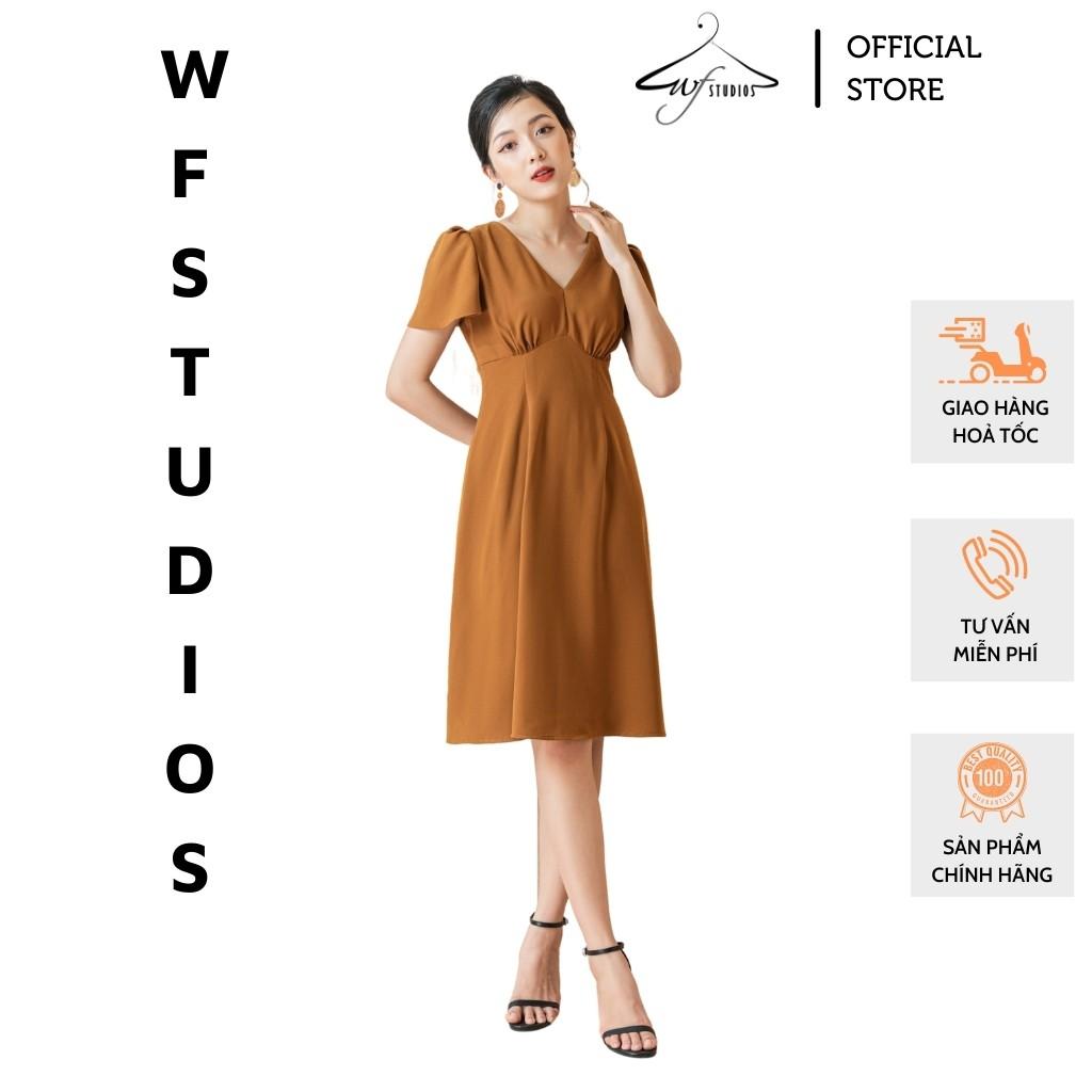 Váy cổ V tay loe-Rosalie Dress-V04-wfstudios