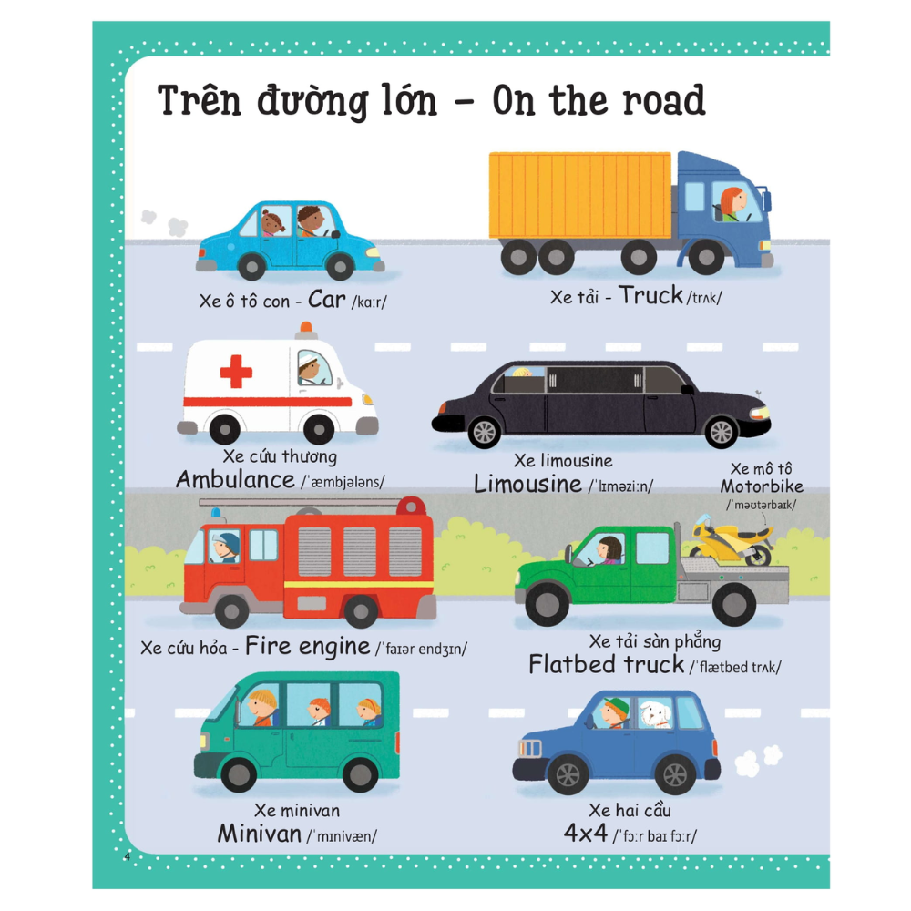 Cuốn Sách Từ Vựng Đầu Tiên Của Tôi - My First Word Book- Phương Tiện Giao Thông - Vehicles