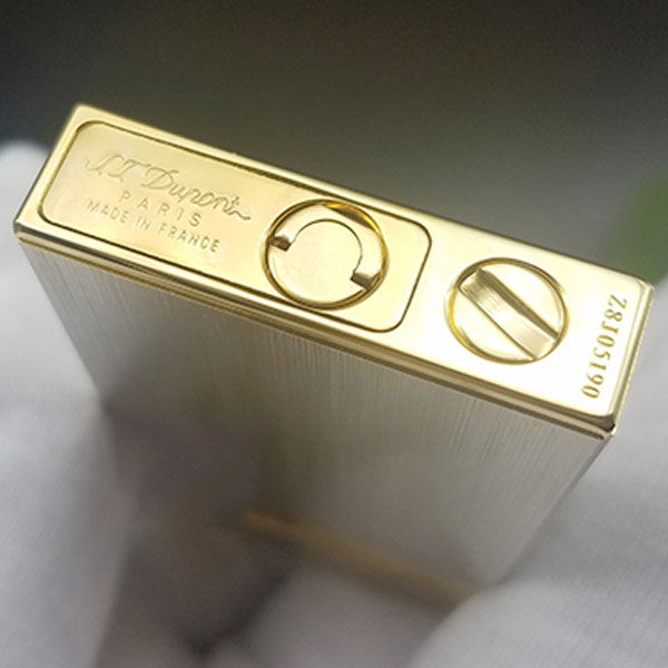 Vỏ Hột Quẹt Bật Lửa Upon DX134B Xăng Đá Họa Tiết Xám Xước Viền Vàng - Dùng Xăng Bấc Đá Cao Cấp Cao Cấp