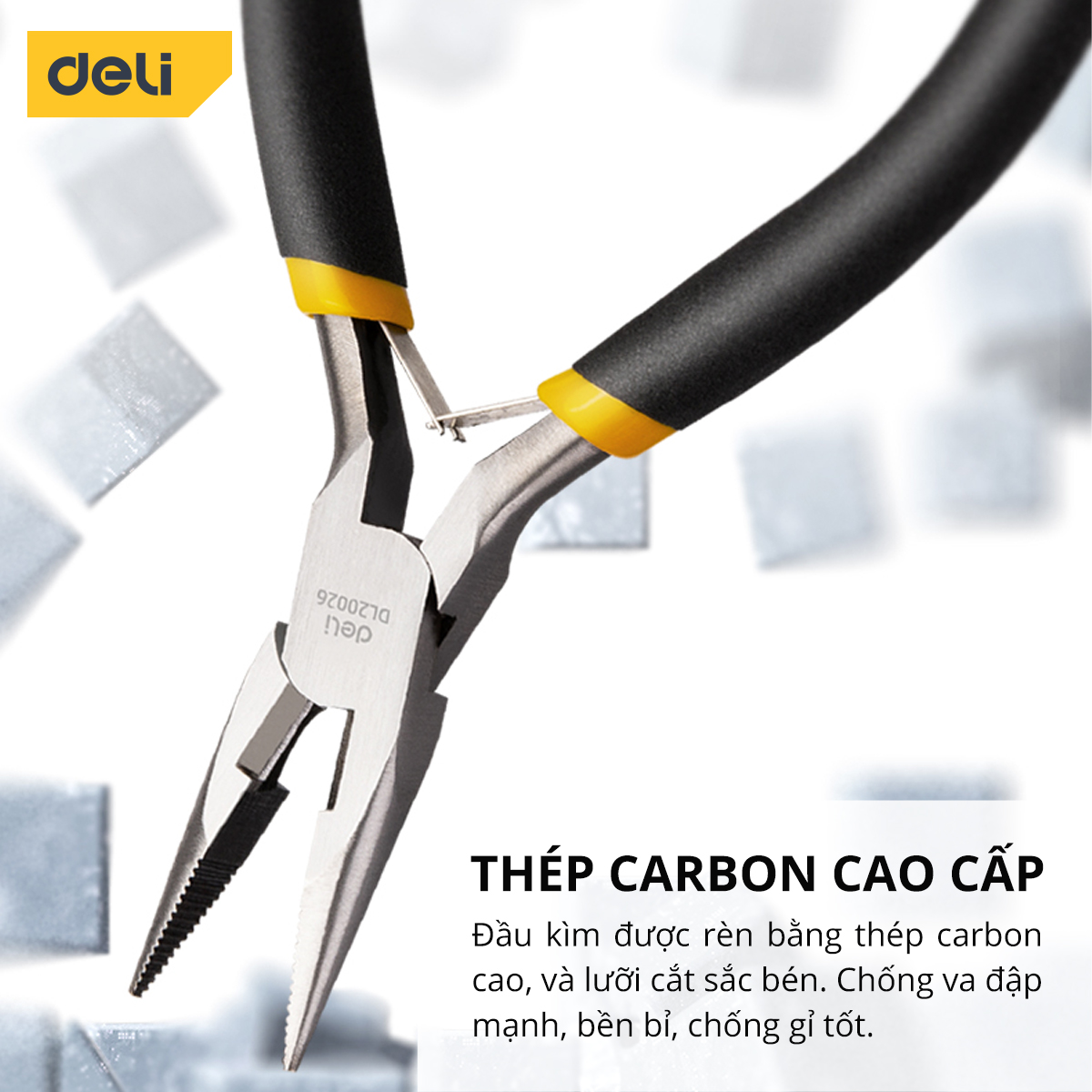 Kìm Tuốt Dây Điện Mini Đa Năng Deli - Kềm Chất Liệu Thép Carbon Cao Cấp Chống Mòn Gỉ, 125mm Nhỏ Gọn - DL20026