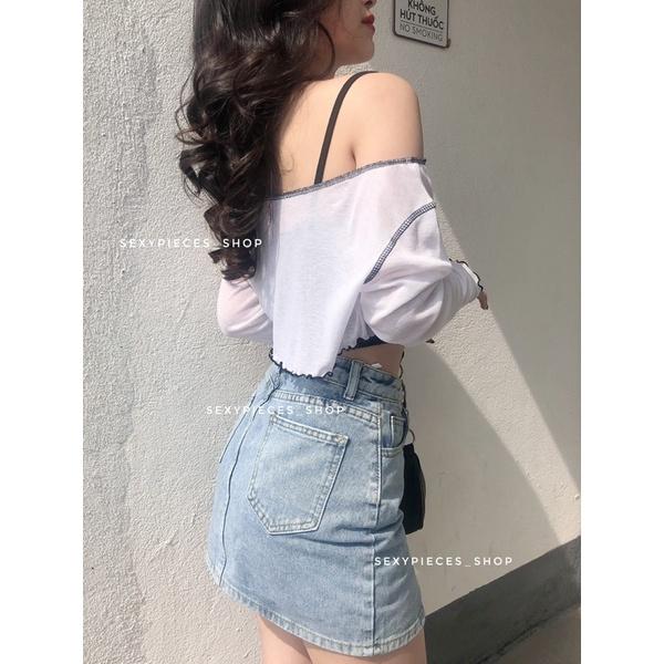 Chân váy jean có quần trong