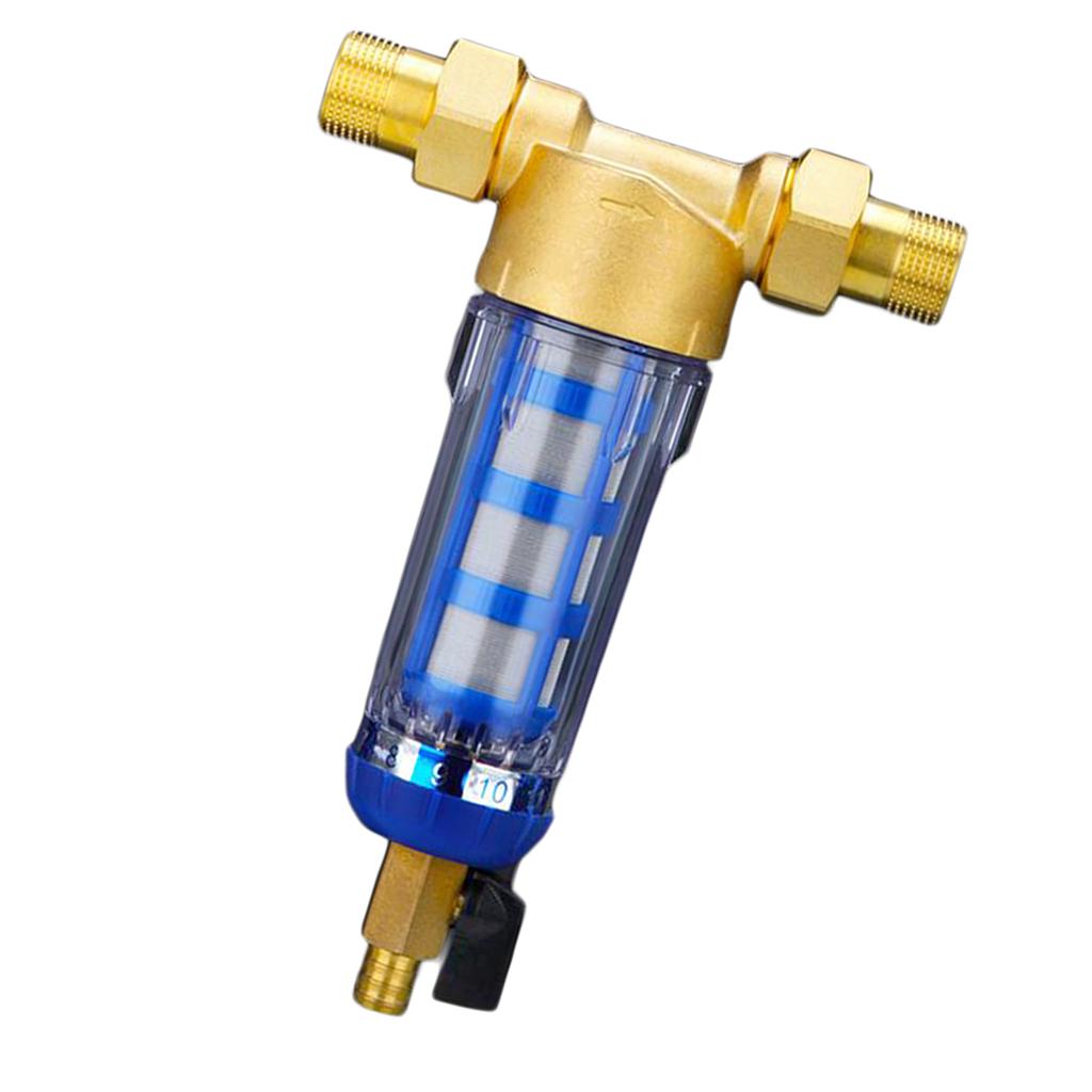 Stainless Steel Copper Port Whole House Sediment Water Filter Pipes 1/2"