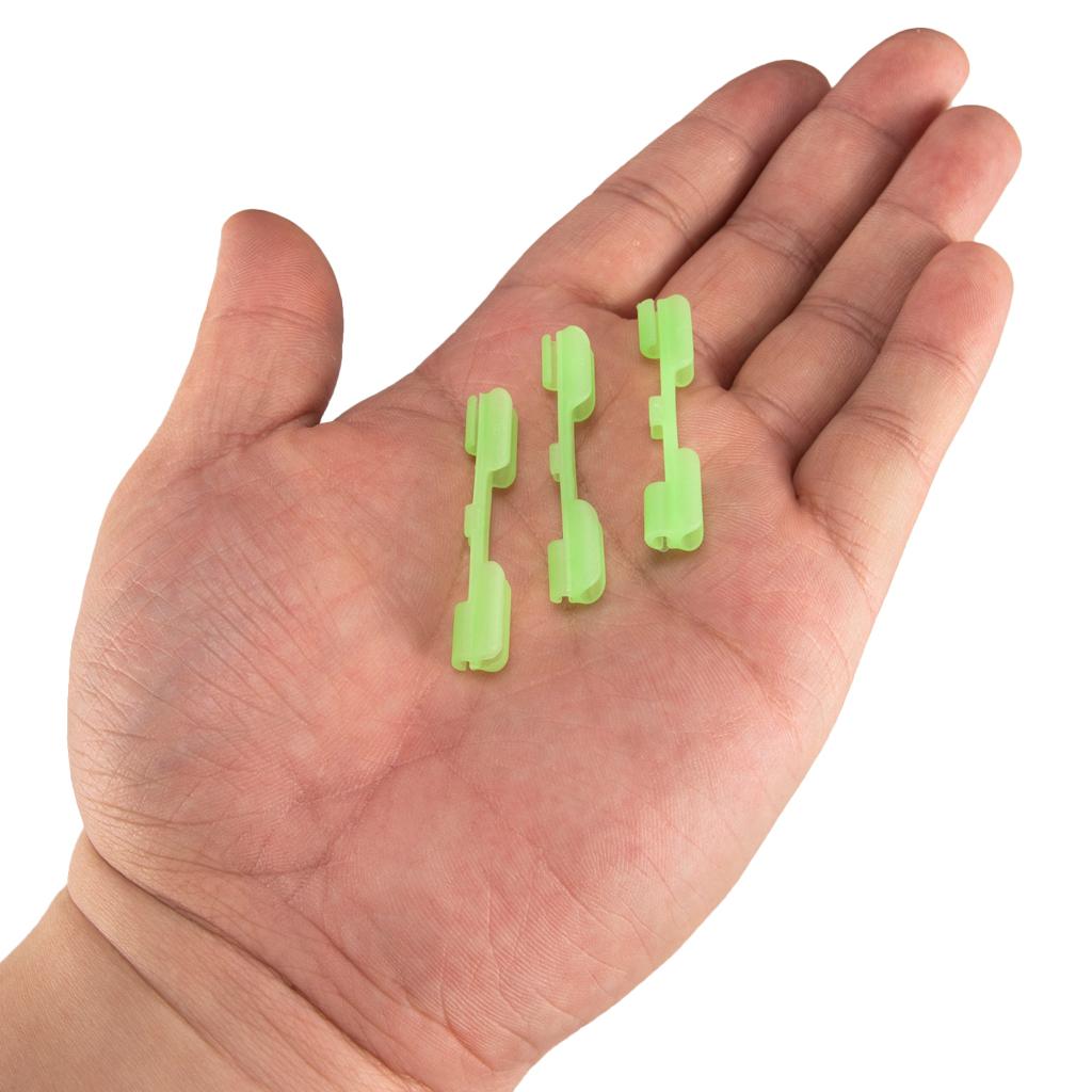 10pcs Fluorescent Glow Stick Clip Fishing Rod Clips Small S