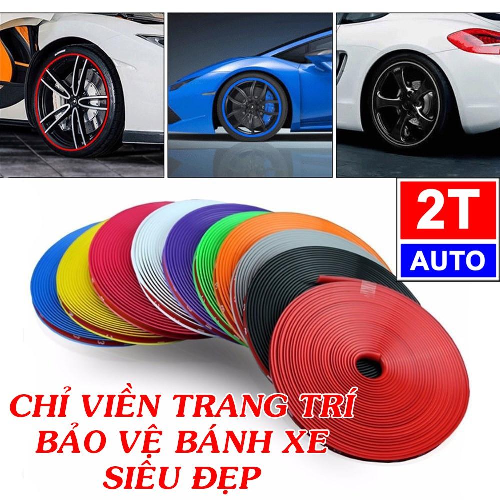 Cuộn dây chỉ viền sợi dán trang trí và bảo vệ vành mâm lazang ô tô xe hơi cao cấp dài 8M SKU: 163