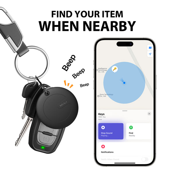 Thiết Bị Định Vị MiLi MiTag HD-P16 Tương thích App Find My Trên I.phone, Chống Nước IP67, Kết Nối 120m - Hàng Chính Hãng