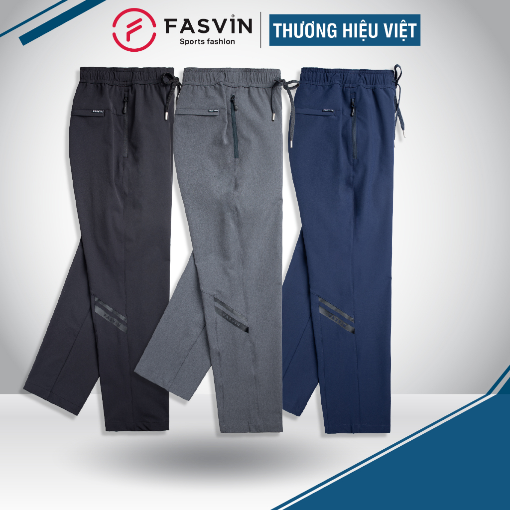 Quần Gió Nam FASVIN DC23592.HN 01 Lớp Chất Vải Và Phom Dáng Đẹp phù hợp đi chơi thể thao hay mặc nhà