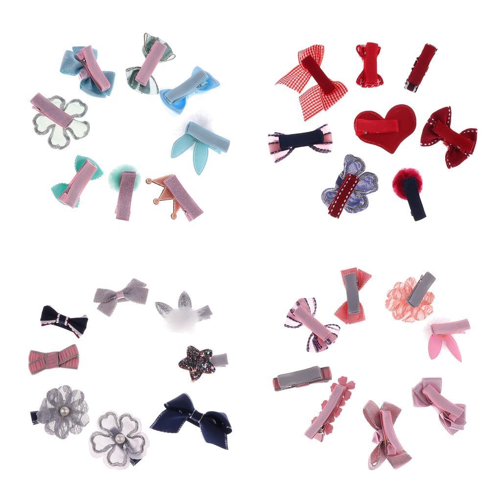 Mixed Design Kids Baby Girls Hair Bows, Hair Clips, Ribbon Alligator Hair Clips