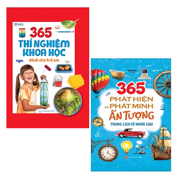Bộ Sách 365 Phát Hiện Và Phát Minh Ấn Tượng Trong Lịch Sử Nhân Loại + 365 Thí Nghiệm Khoa Học Dành Cho Trẻ Em