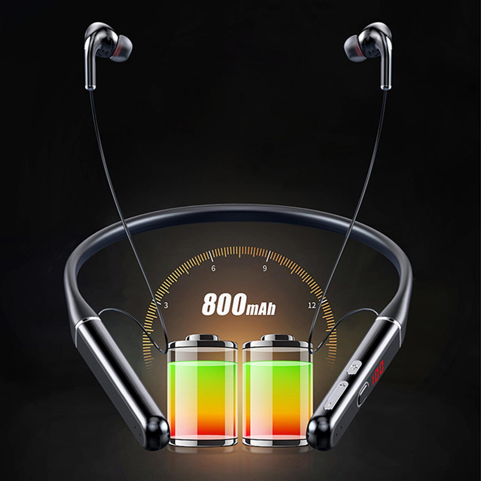 Bluetooth Headphones Neckband Sweatproof Stereo Earphones with Mic Wireless