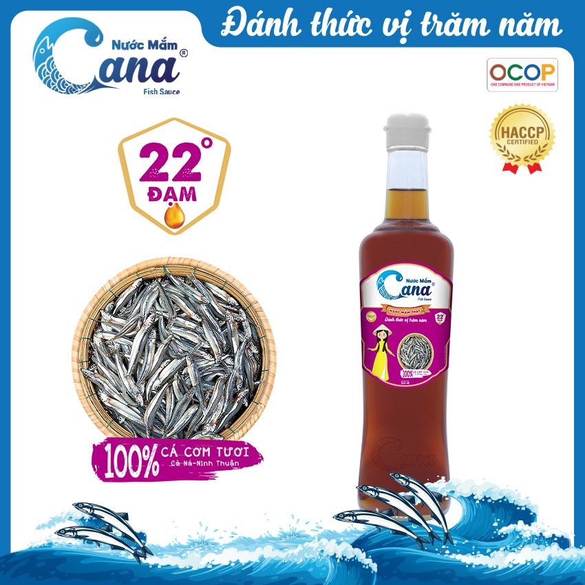 Nước mắm truyền thống CANA 22 độ Đạm - 500ml chai PET
