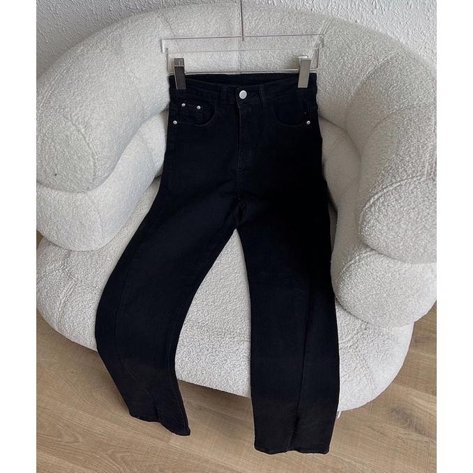 Quần jeans xẻ gấu Bu Jian