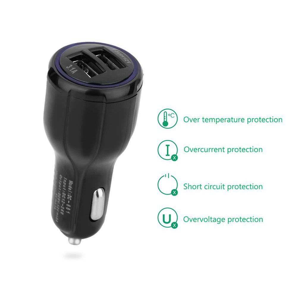 Tẩu sạc ô tô Qualcom 35W với USB Quick charge 3.0 6A
