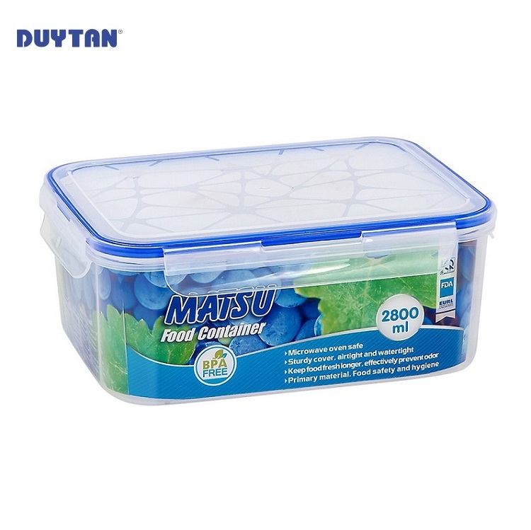 Hộp đựng thực phẩm chữ nhật nhựa Duy Tân Matsu 2800ml - 03253 - Hàng chính hãng