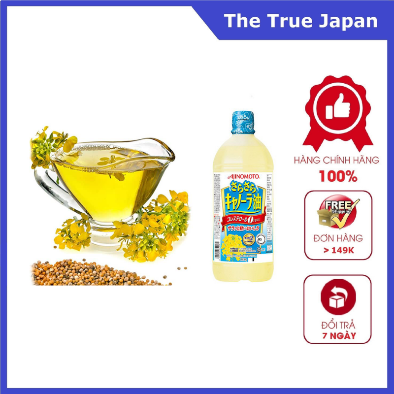 Dầu hoa cải Ajinomoto bổ sung Omega Nội địa Nhật Bản - Tặng kẹo mật ong Senjaku nguyên chất 100%