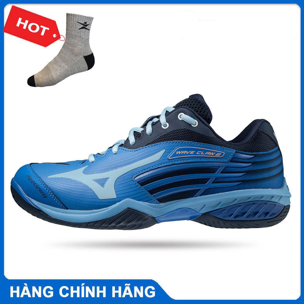 Giày cầu lông Mizuno chính hãng Wave Claw 2 71GA211006 mẫu mới có 3 màu lựa chọn-TẶNG TẤT THỂ THAO BENDU