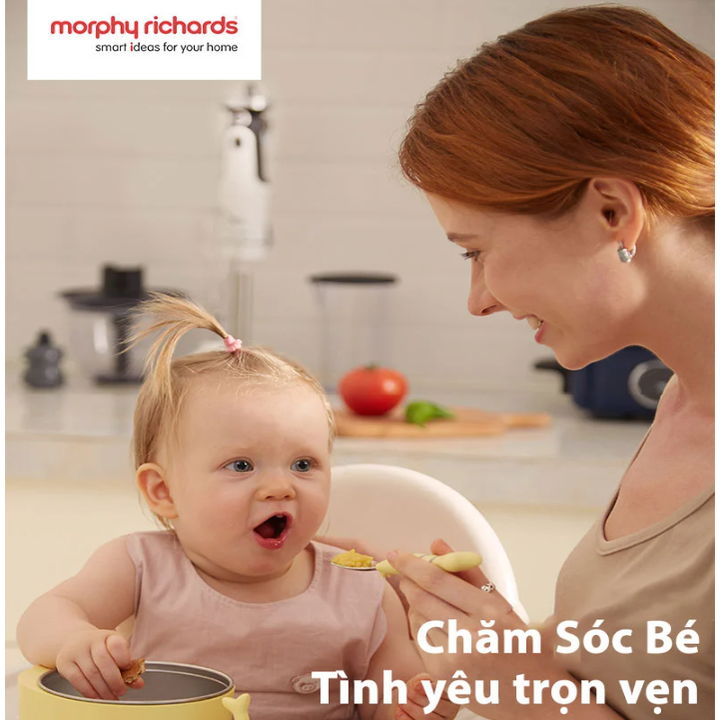 Máy xay sinh tố cầm tay 4 trong 1 Morphy Richards MR6006, công suất 600W, tích hợp 8 tốc độ quay cùng chế độ Turbo, dung tích cối chứa 500ml- Hàng chính hãng