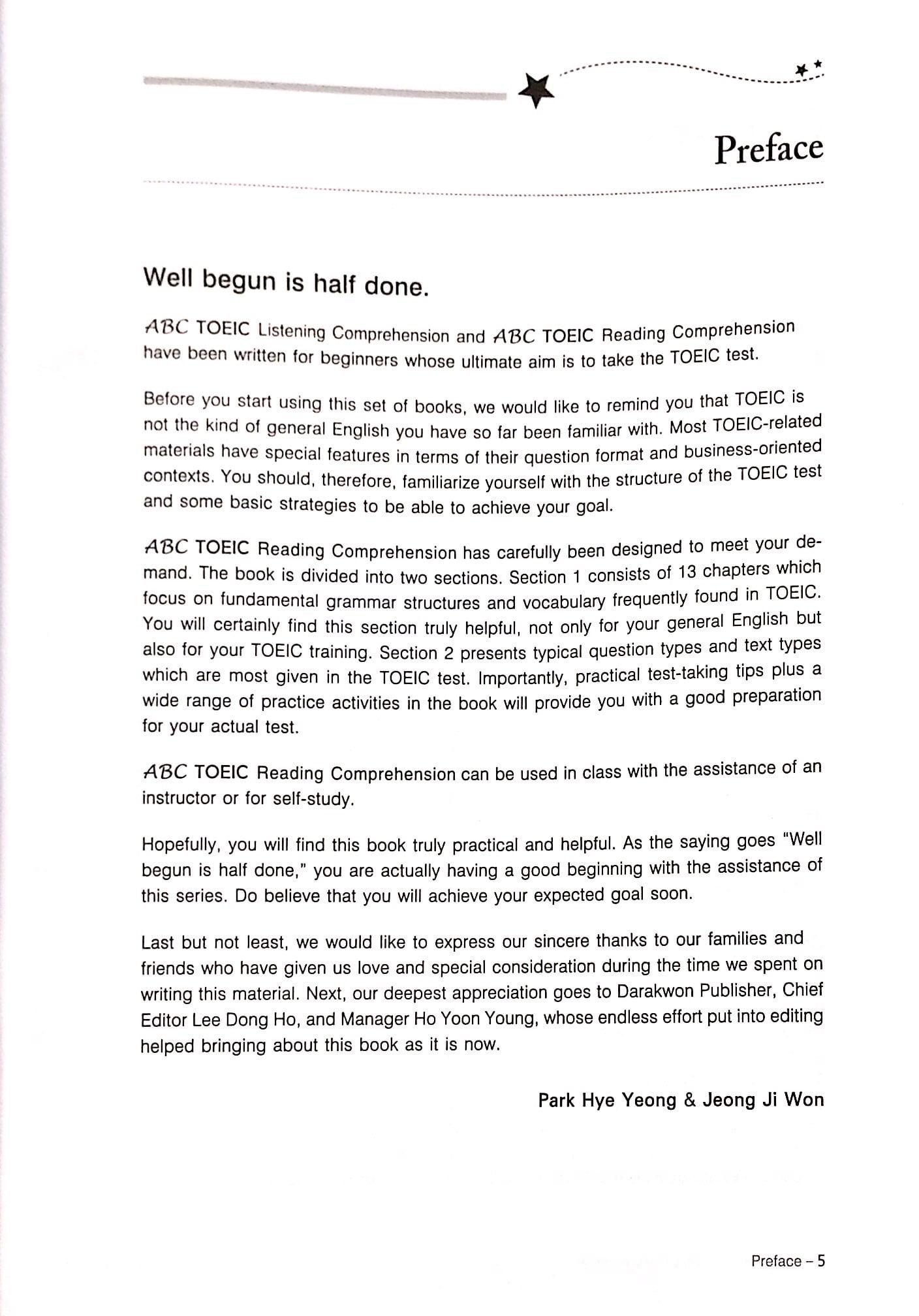 ABC TOEIC RC - Reading Comprehension (Không CD)