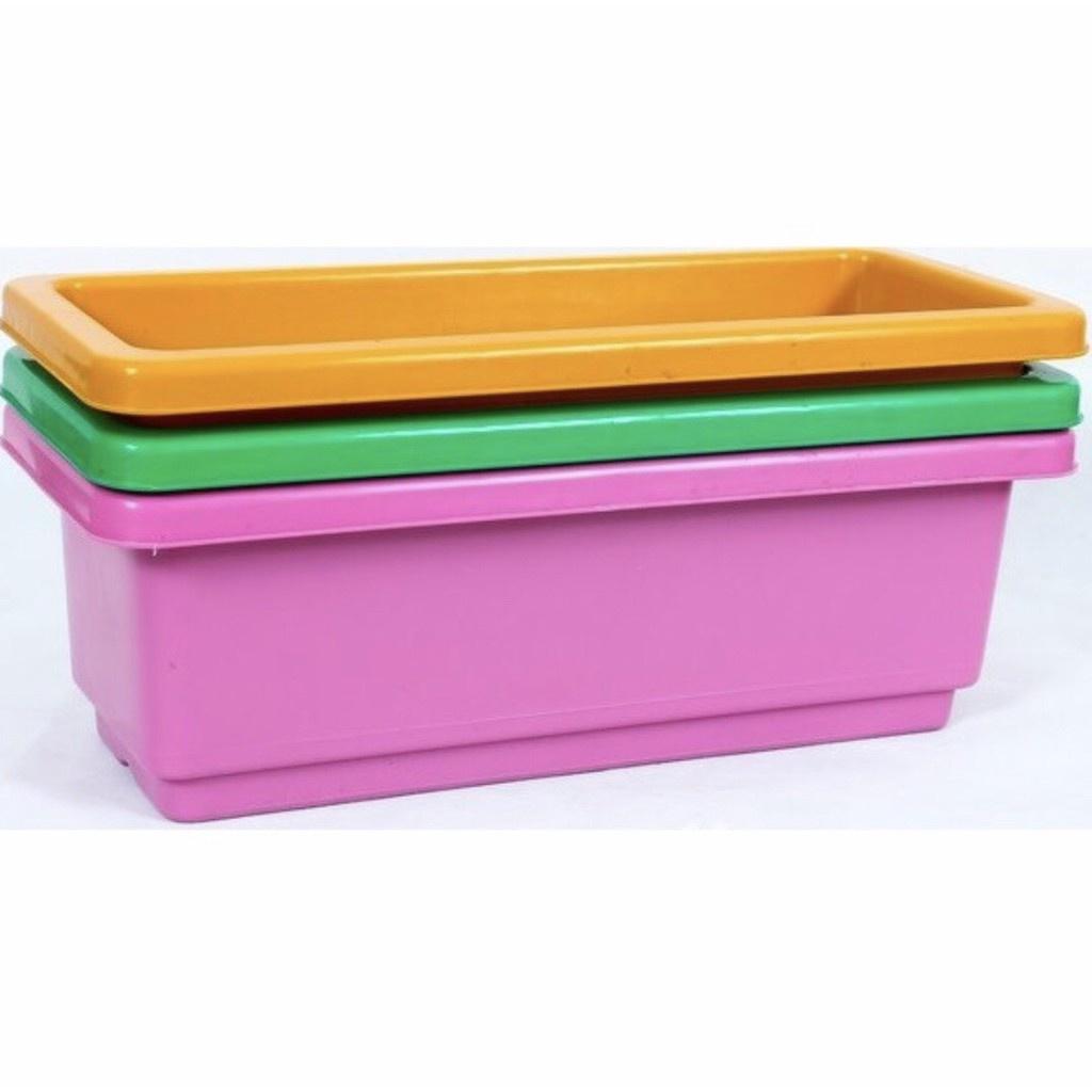 Chậu Nhựa Thông Minh Trồng rau, Trồng Hoa, Hình Chữ Nhật, Giá Treo Size 48x20x16cm Hàng Công Ty 4.7