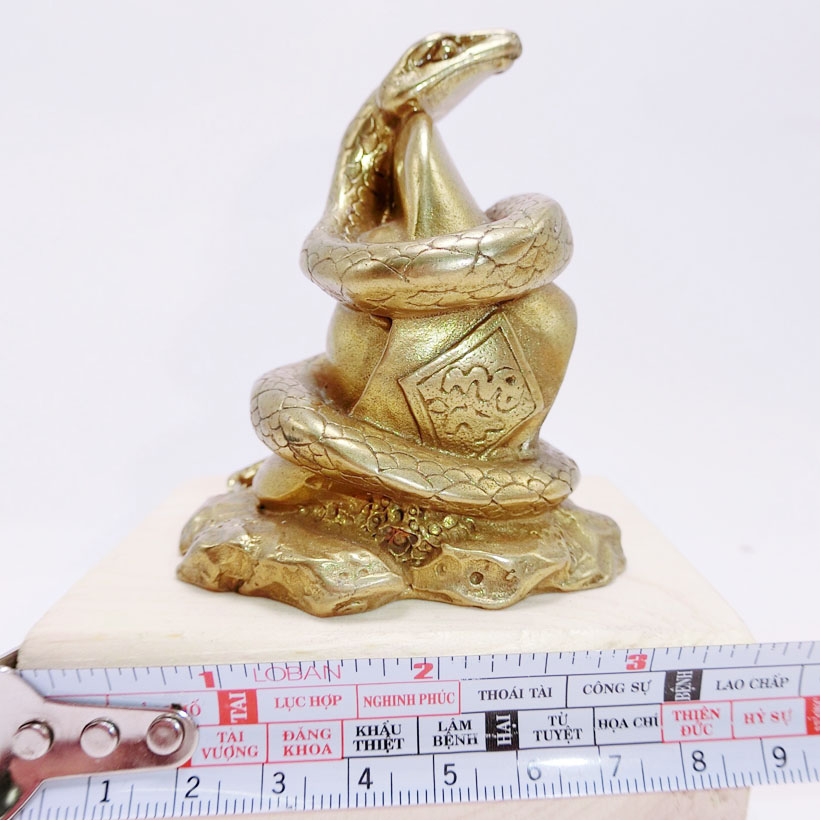 Tượng Rắn Bằng Đồng Kim Tiền Jewelry 08 cm x 7,2 cm