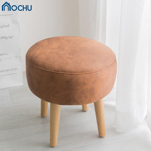 Ghế Đôn Tròn Sofa OCHU Chân Gỗ Thông - Chubby Stool