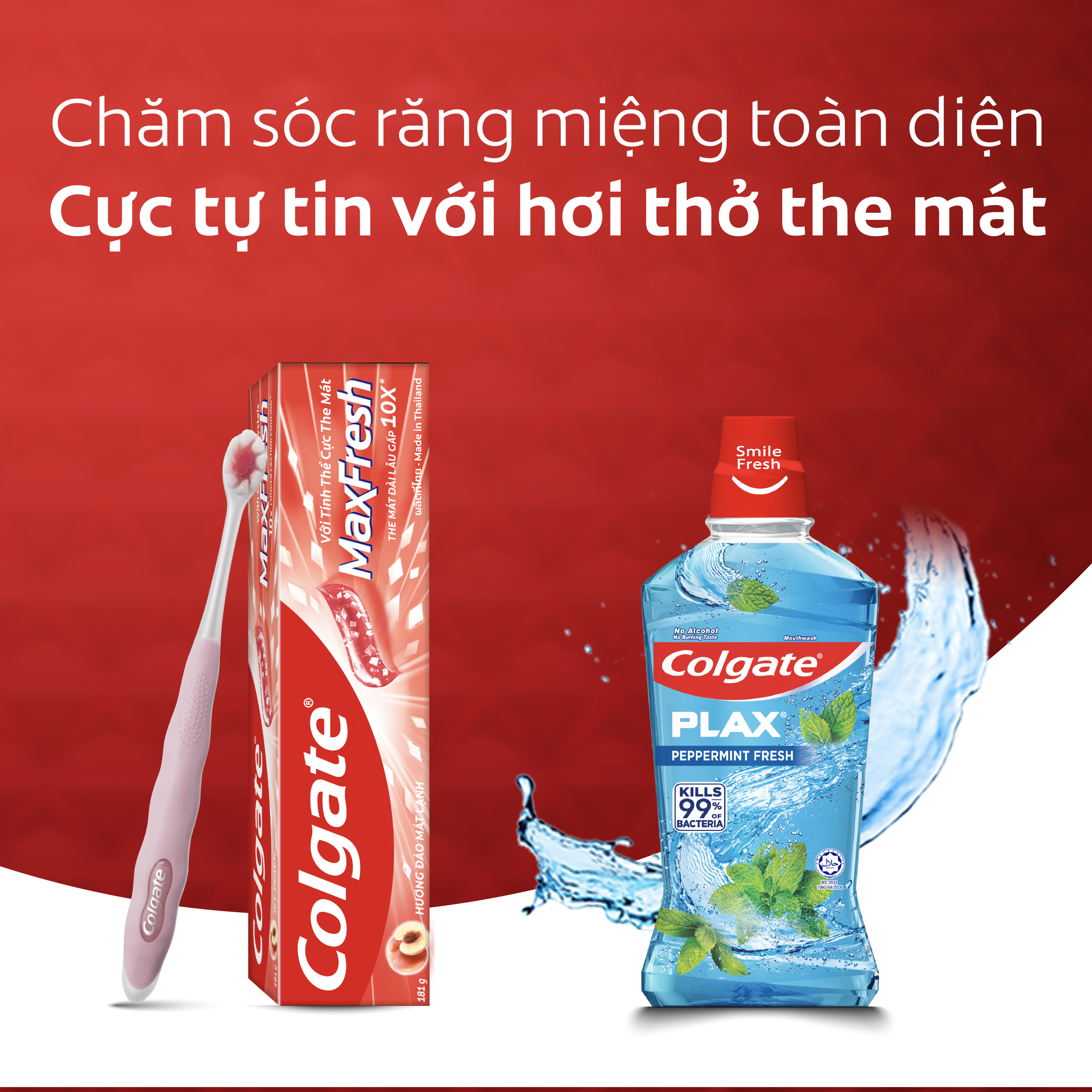 Kem đánh răng Colgate MaxFresh Hương Đào Mát Lạnh 225g tặng kèm bàn chải